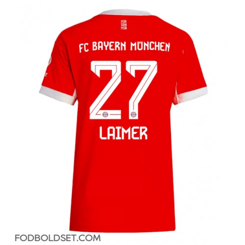 Bayern Munich Konrad Laimer #27 Hjemmebanetrøje Dame 2025-26 Kortærmet